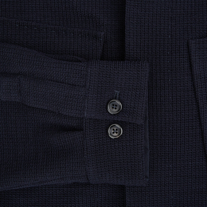 Navy Greenwich Knitted Overshirt Image 3