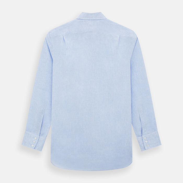 Pale Blue Linen Mayfair Shirt Image 2