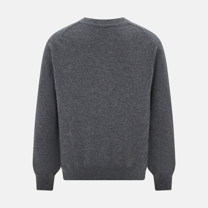 Grey Melange Cashmere Cardigan Image 2