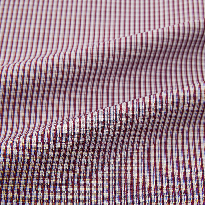 Burgundy Micro Check Mayfair Shirt Image 5