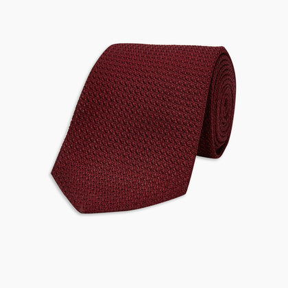 7 fold Grenadine Silk Plain Tie Image 4