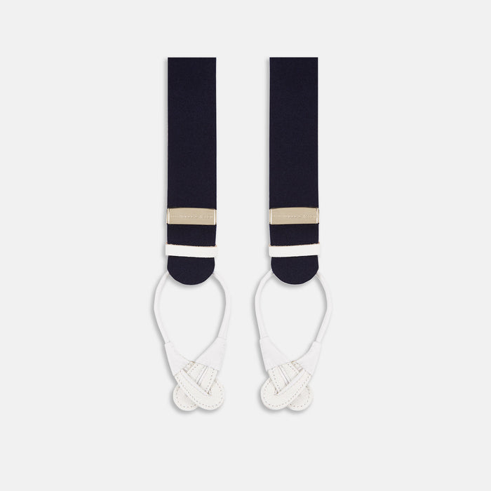 Navy Adjustable Felt Braces