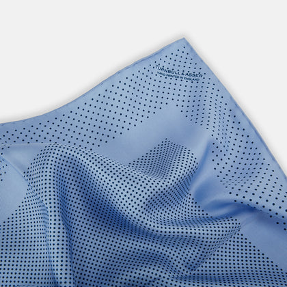 Pale Blue Dot Silk Pocket Square