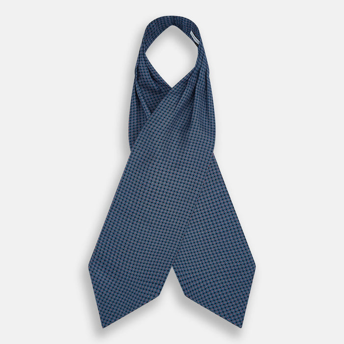 Navy and Red Rosette Cravat Image 1
