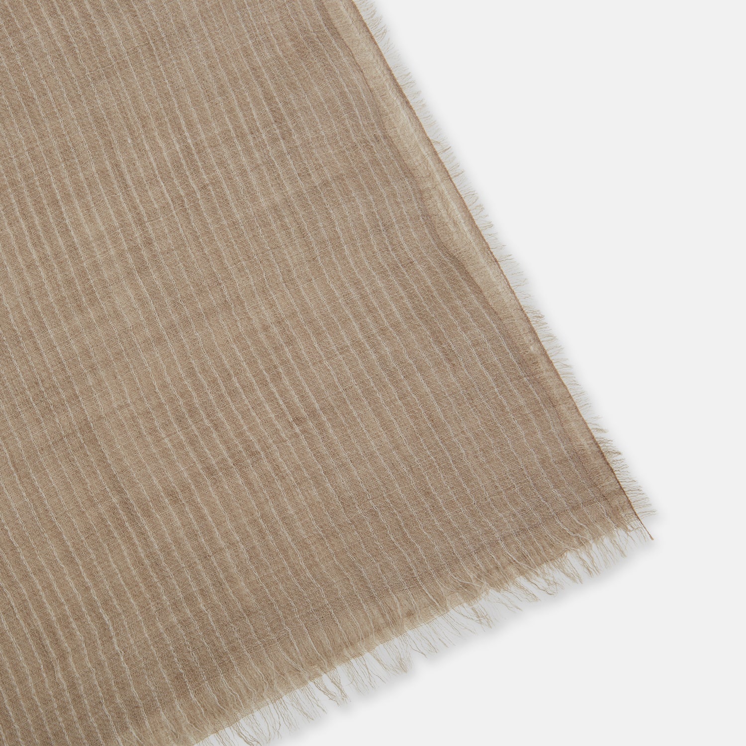 Image 2 of product Beige and White Striped Cashmere Scarf