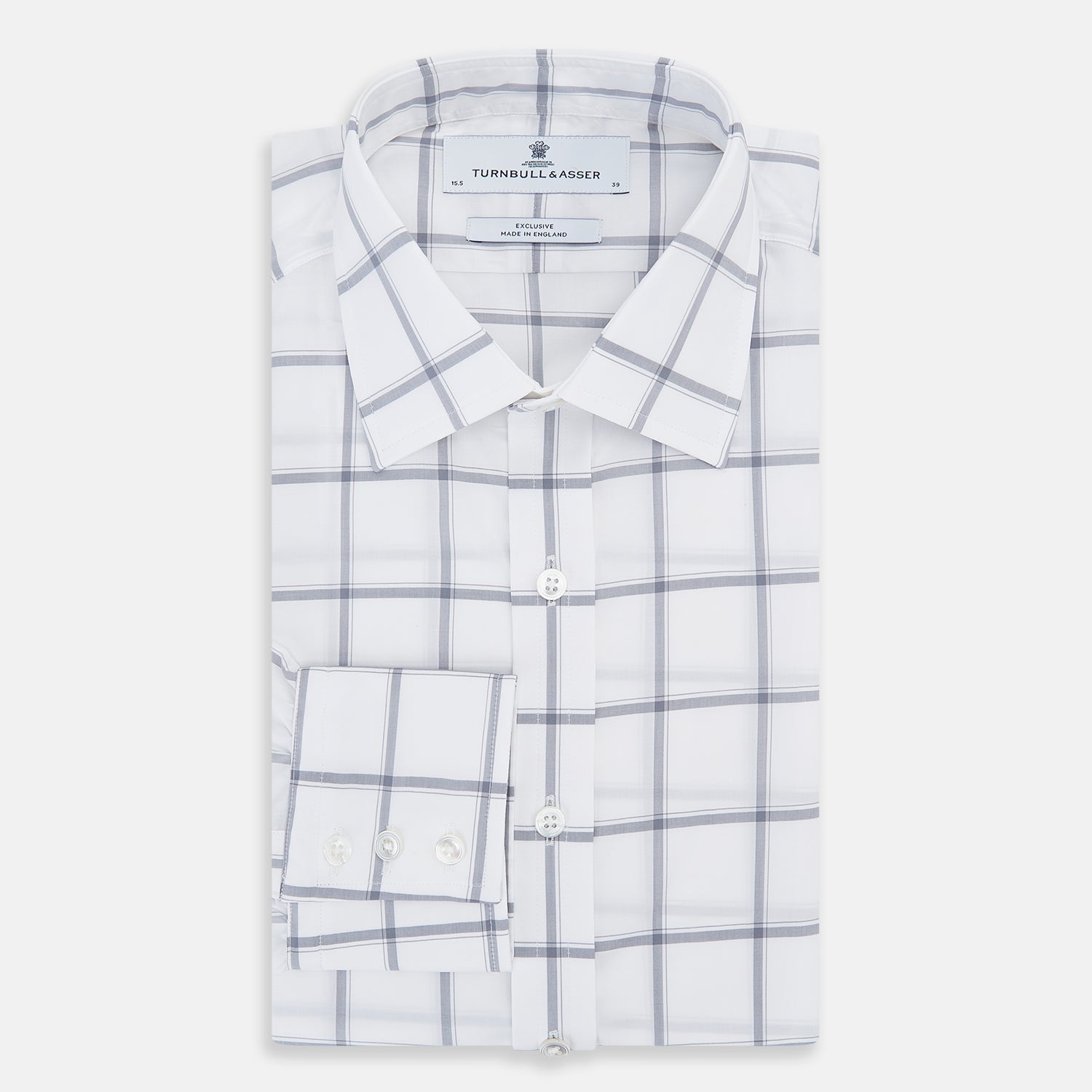 Image 5 of product Grey Grid Check Mayfair Sirt