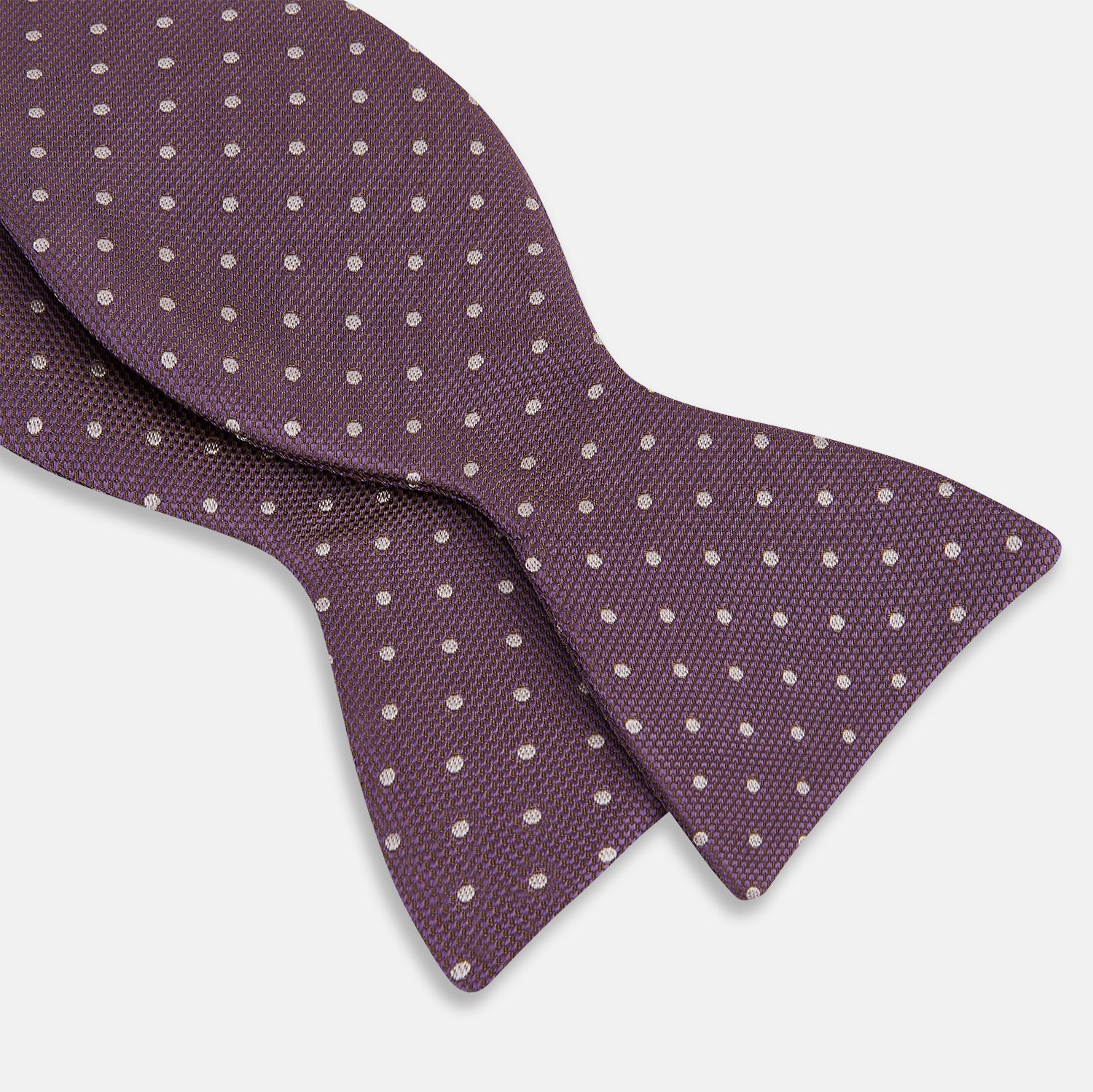 Lilac and Purple Micro Dot Silk Bow Tie