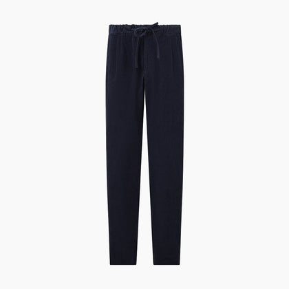 Light Navy Corduroy Miles Trousers Image 7