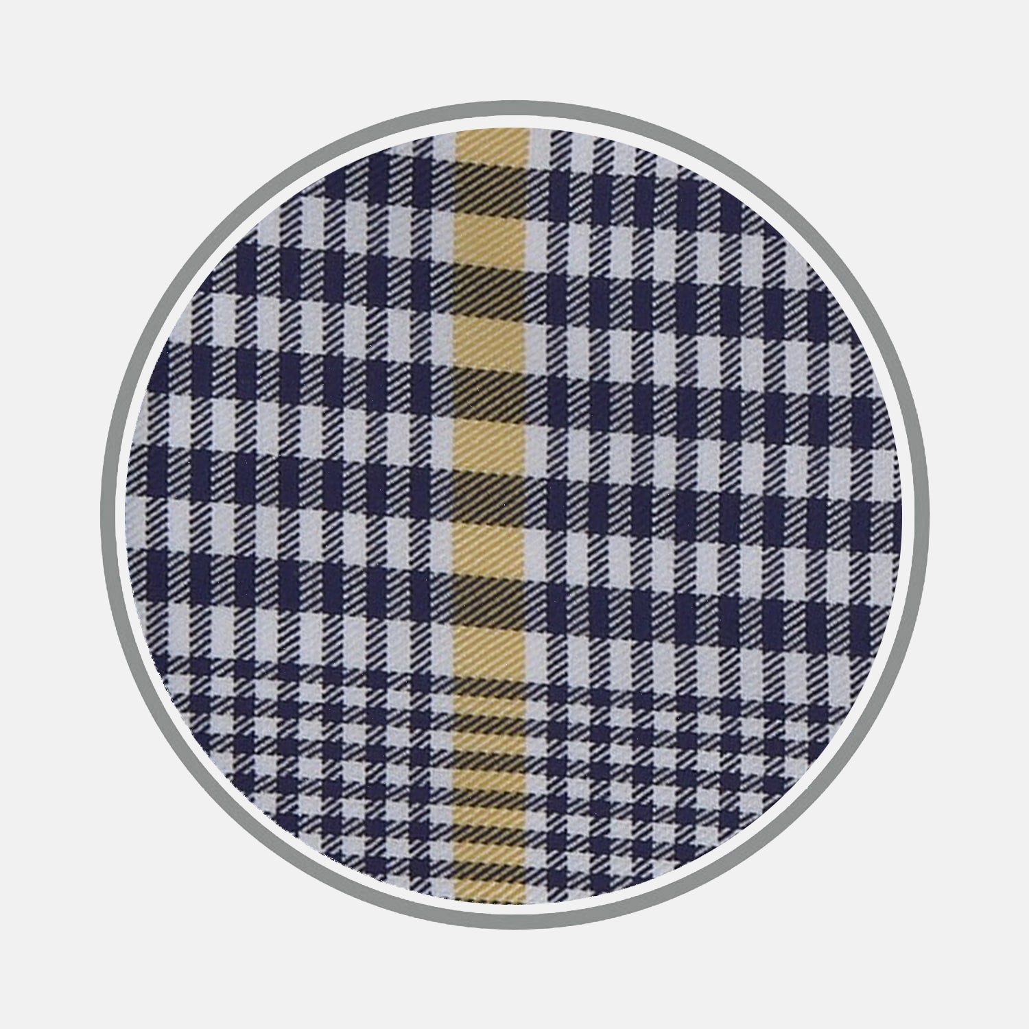 Image 1 of product Navy and Yellow Prince of Wales Wide Check Cotton Fabric