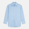 View 1 of product The Turnbull & Asser Pale Blue Organic Cotton Regular Fit Mayfair Shirt features buttons and is crafted from soft, comfortable organic cotton.