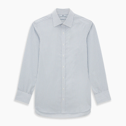 Sky Blue Combination Graph Check Mayfair Shirt Image 6