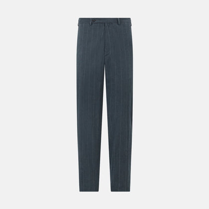 Forest Green Striped Edmund trousers