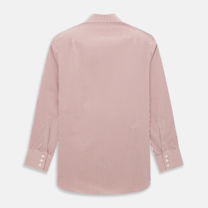 Red Micro Shadow Check Mayfair Shirt Image 2