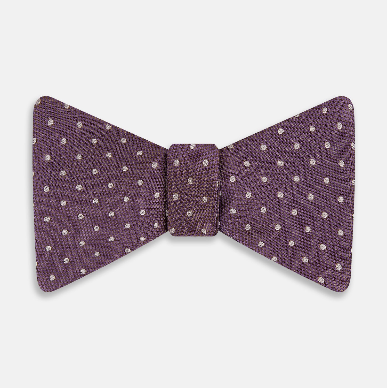 Lilac and Purple Micro Dot Silk Bow Tie