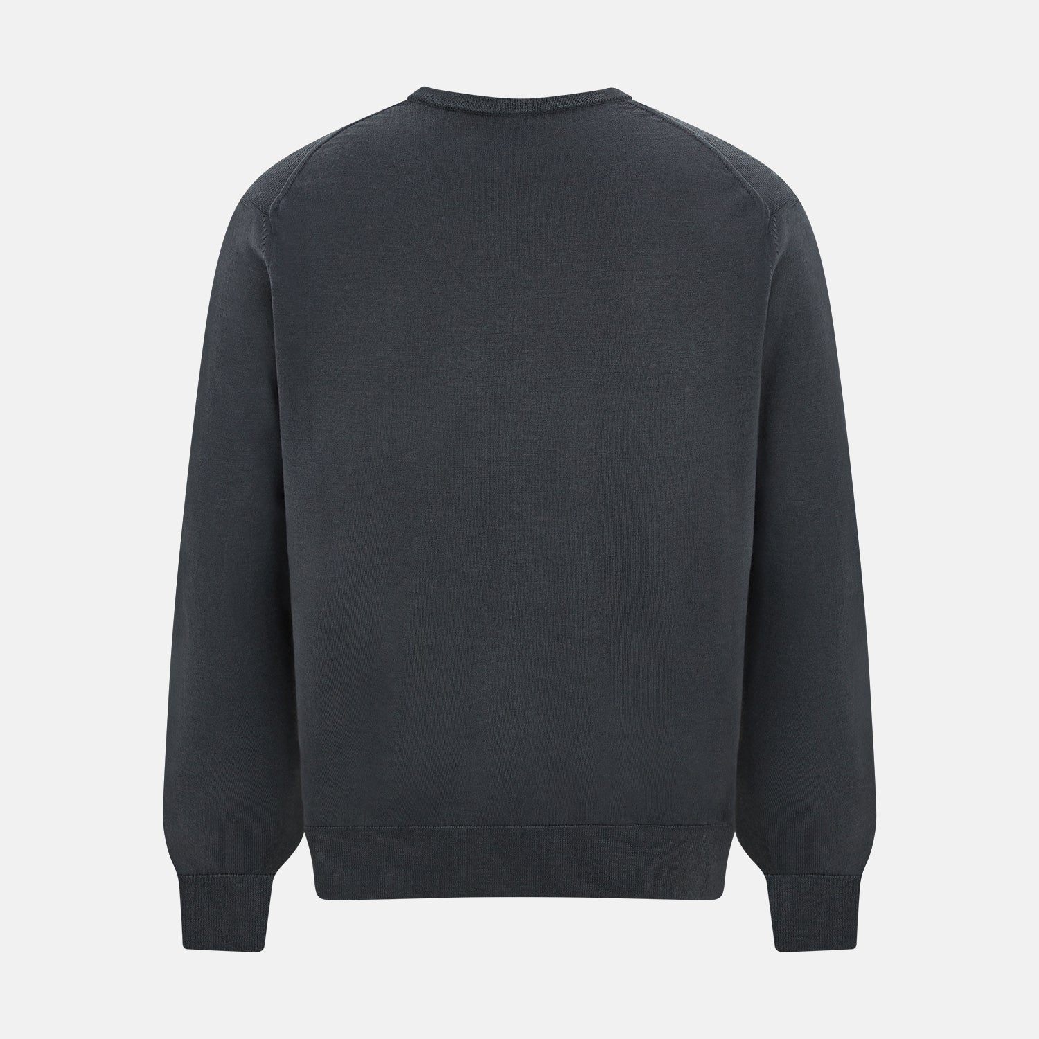 Charcoal Grey Merino V-Neck Jumper