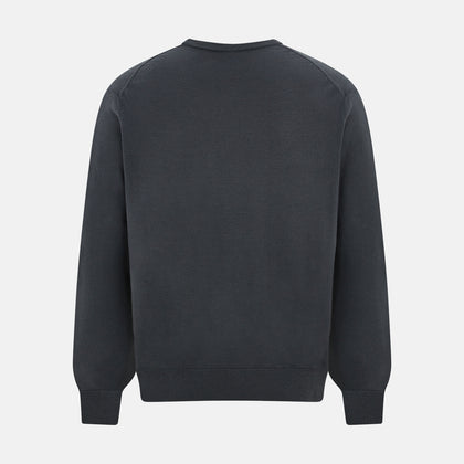 Charcoal Grey Merino V-Neck Jumper Image 2