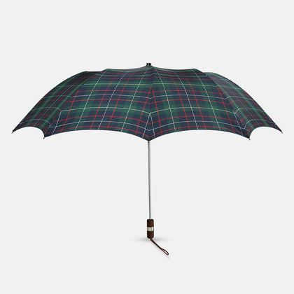 Colquhoun Tartan Telescopic Umbrella with Brown Maple  Handle