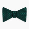 Dark Green and Navy Micro Dot Silk Bow Tie