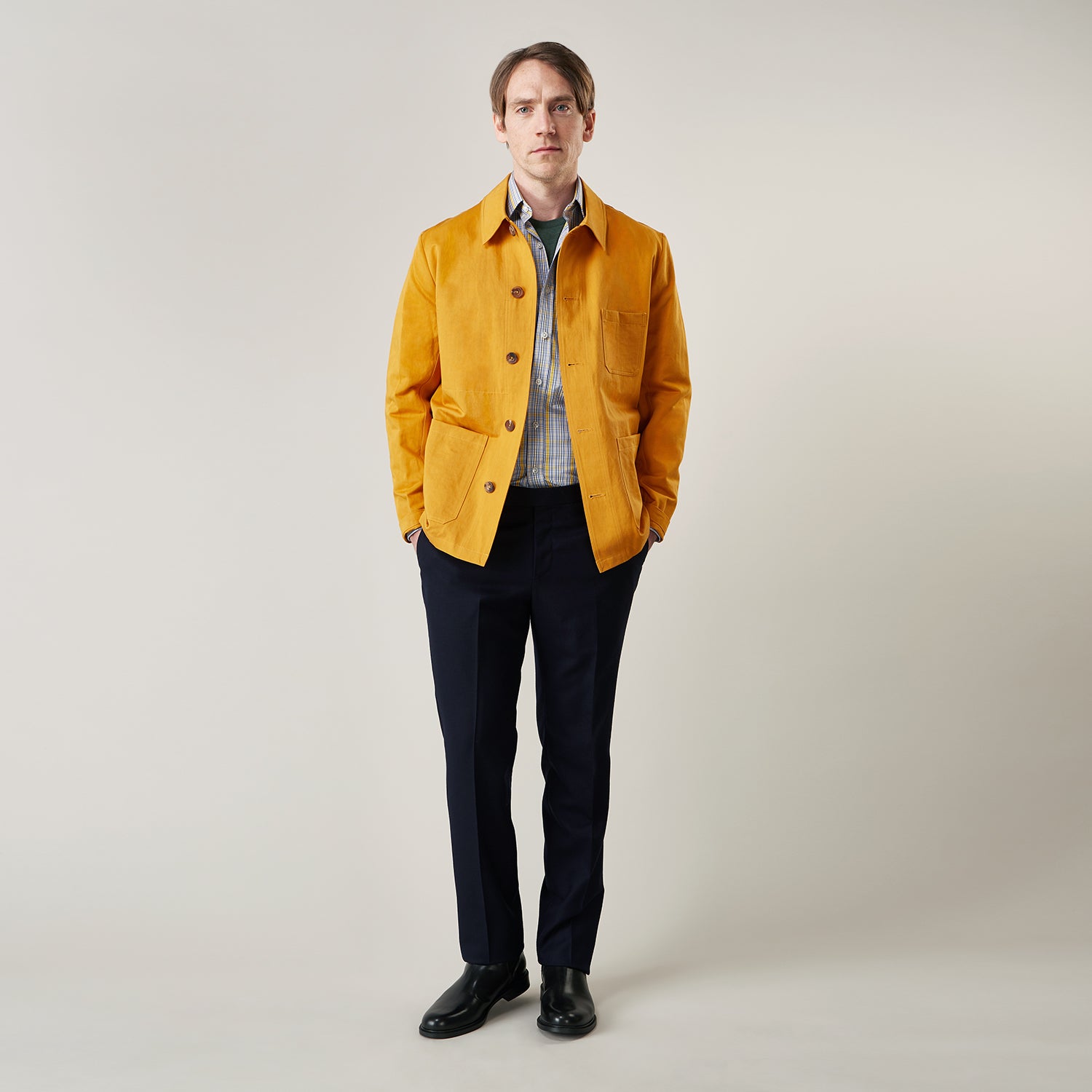 Ochre Cotton-Linen Remy Chore Jacket