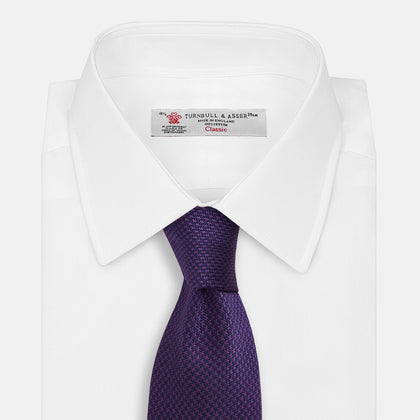 HOUNDSTOOTH NAVY PLUM TIE