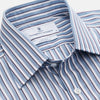 Blue and White Stripe Cotton Regular Fit Mayfair Shirt