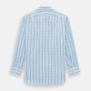 View 3 of product The Burgundy Multi Combination Check Mayfair Shirt by Turnbull & Asser features a classic check pattern and refined British craftsmanship, laid flat on a white background.