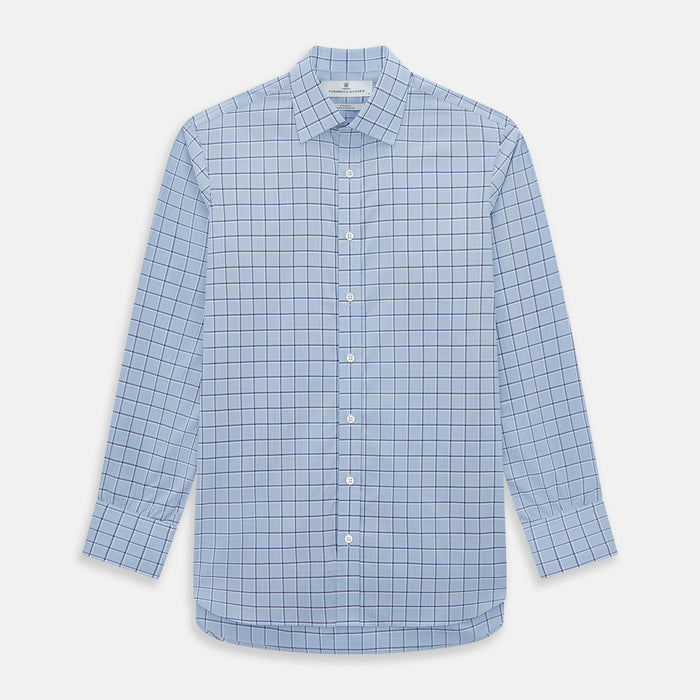 Blue and Navy Windowpane Mayfair Shirt