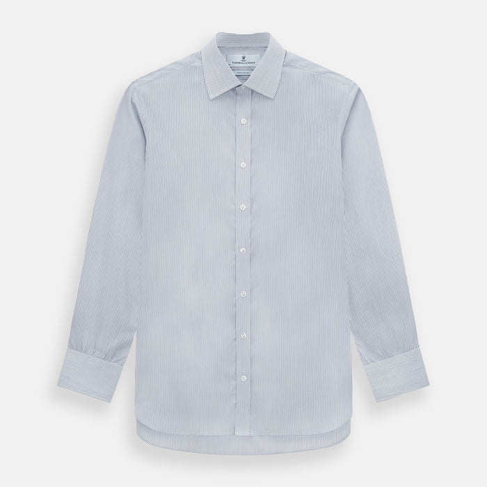 Navy and White Ticking Stripe Mayfair Shirt