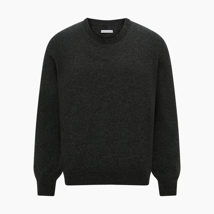 Dark Grey Cashmere Round Neck Jumper Image 4