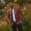 Red Lambswool Herringbone Bern Blazer