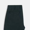 View 5 of product The Hunter Green Winston Trousers by Turnbull & Asser are crafted in high-twist cotton with straight legs, belt loops, button closure, and front zipper, shown against a plain light background.