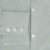 View 4 of product A dark green micro graph check Westminster shirt by Turnbull & Asser, featuring fine British craftsmanship, a Turnbull collar, and white buttons, is laid flat on a white background.
