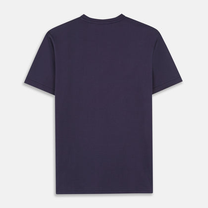 Navy Davey Cotton T-Shirt Image 3