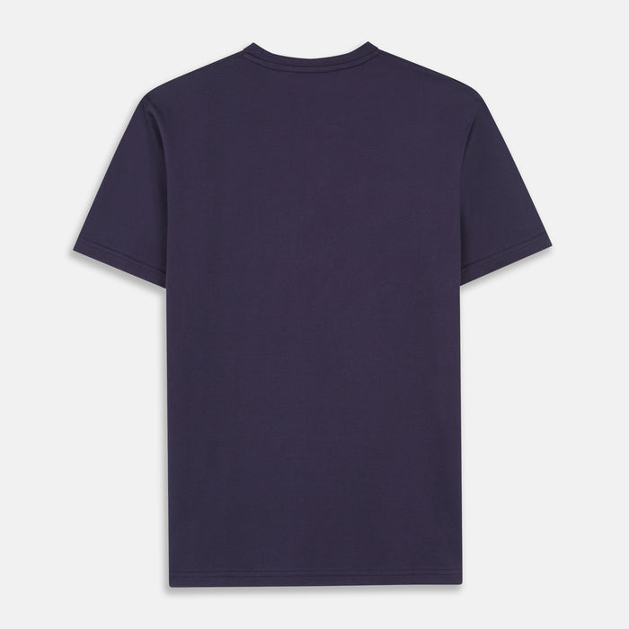 Navy Davey Cotton T-Shirt Image 3