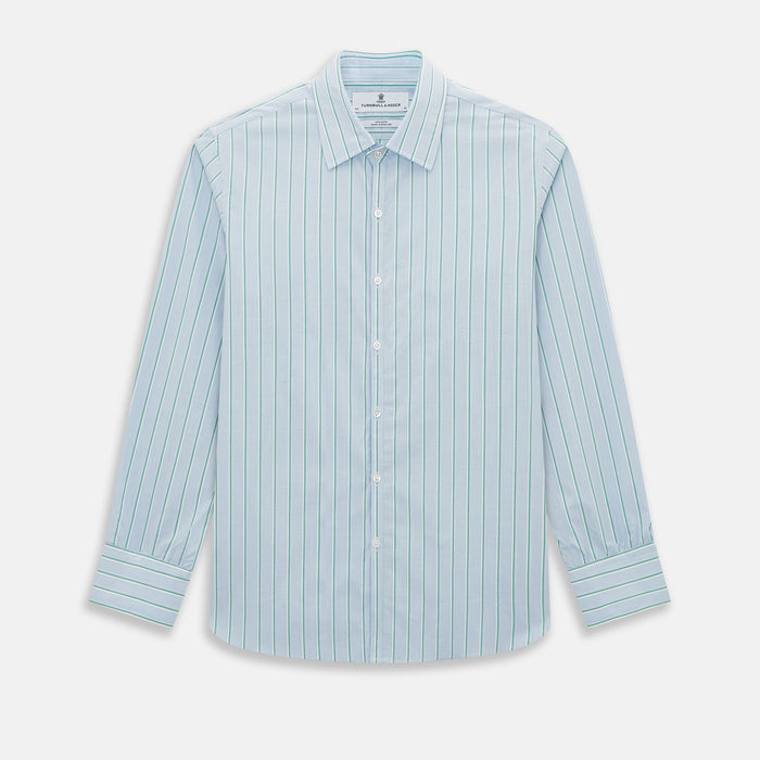 Blue and Green Multi-Stripe Westminster Shirt