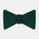 Turquoise and Forest Green Mirco Dot Silk Bow Tie