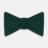 Turquoise and Forest Green Mirco Dot Silk Bow Tie