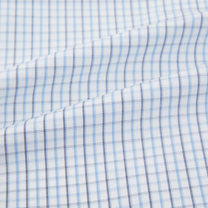 Navy and Blue Multi Check Mayfair Shirt Image 5