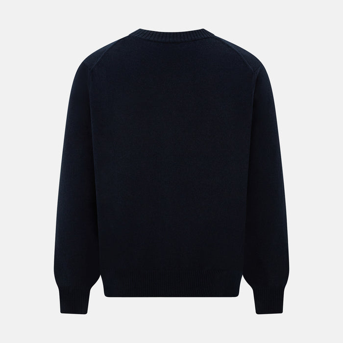 Navy V-Neck Cashmere Cardigan Image 2