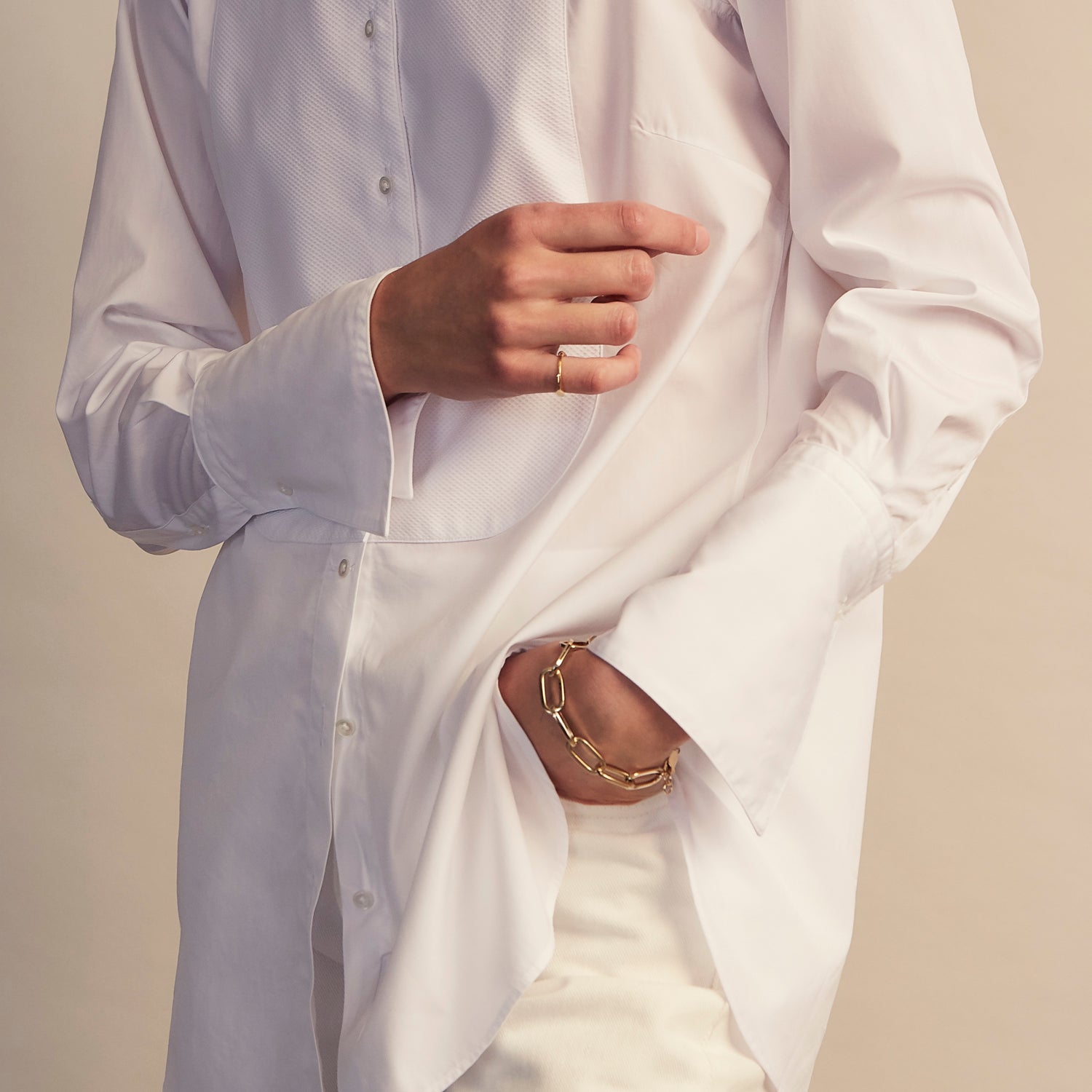 Image 6 of product Turnbull and The Deck White Cotton Minimalist Shirt