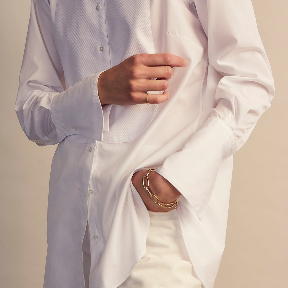 Turnbull and The Deck White Cotton Minimalist Shirt