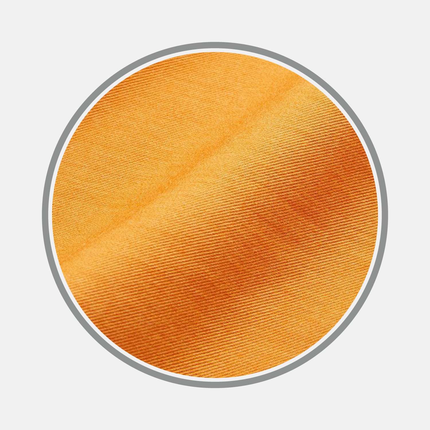 Plain Orange Cotton & Wool Fabric