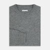 Grey Melange Cashmere Round Neck Jumper