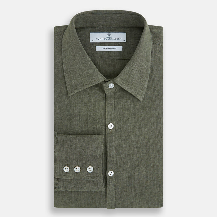 Sage Linen Westminster Shirt Image 4