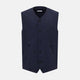 Navy Linen Twill Waistcoat