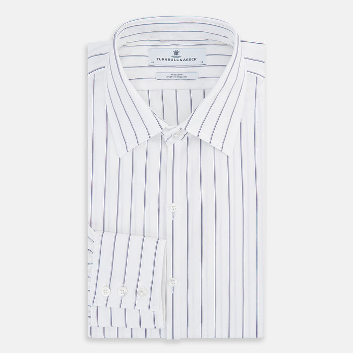 Dark Navy Double-Pinstripe Westminster Shirt Image 4