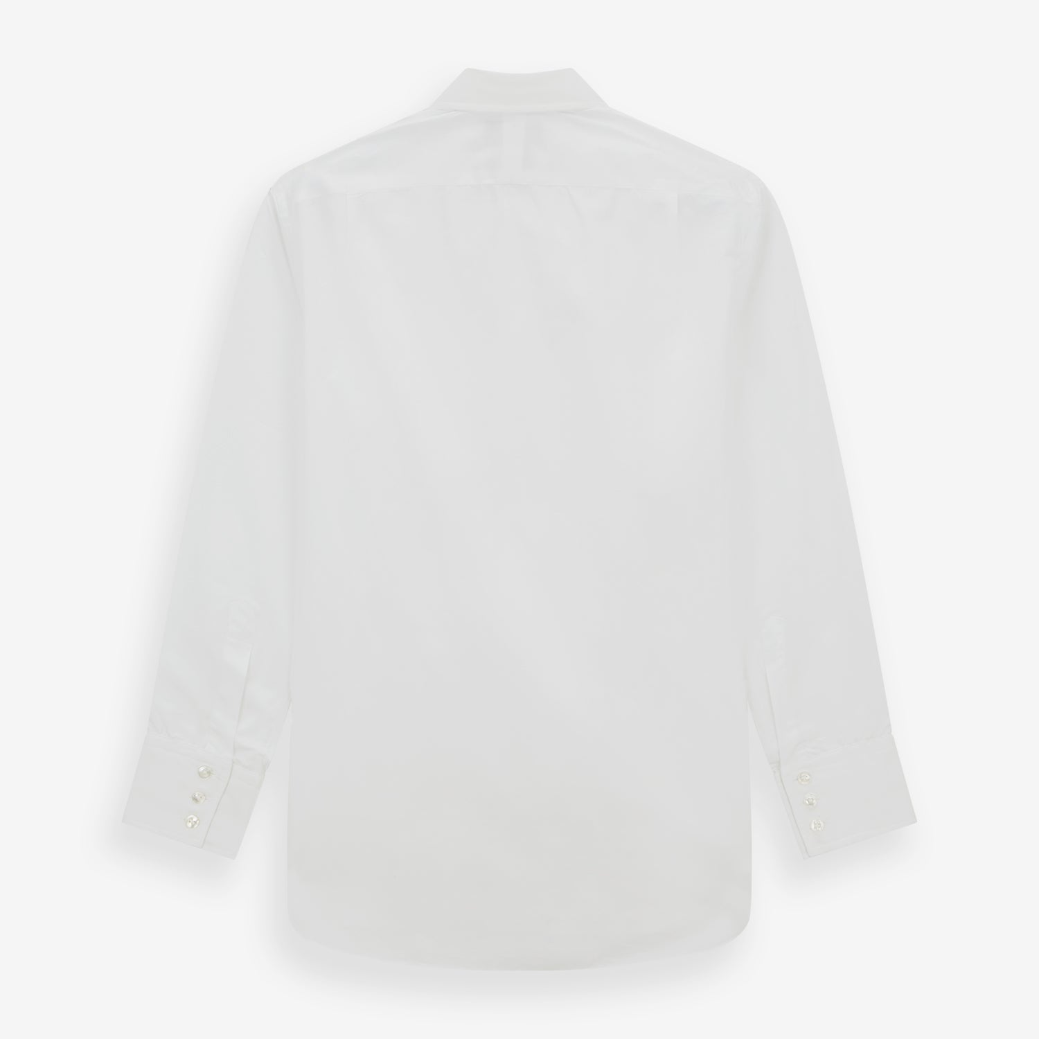 White West Indian Sea Island Cotton Shirt with T&A Collar and 3-Button Cuffs