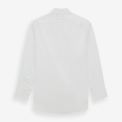 White West Indian Sea Island Cotton Shirt with T&A Collar and 3-Button Cuffs Image 4
