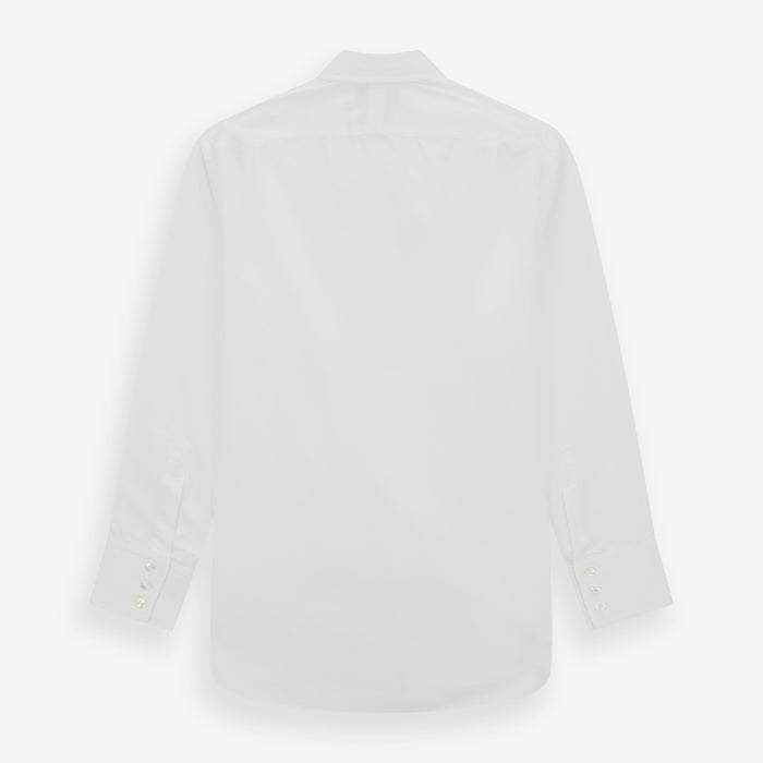 White West Indian Sea Island Cotton Shirt with T&A Collar and 3-Button Cuffs Image 4