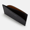 View 2 of product A refined navy Slim Rounded Card Case by Turnbull & Asser, crafted from Italian leather with neat stitching and the brand’s logo embossed in white on the front—perfect for carrying everyday essentials.
